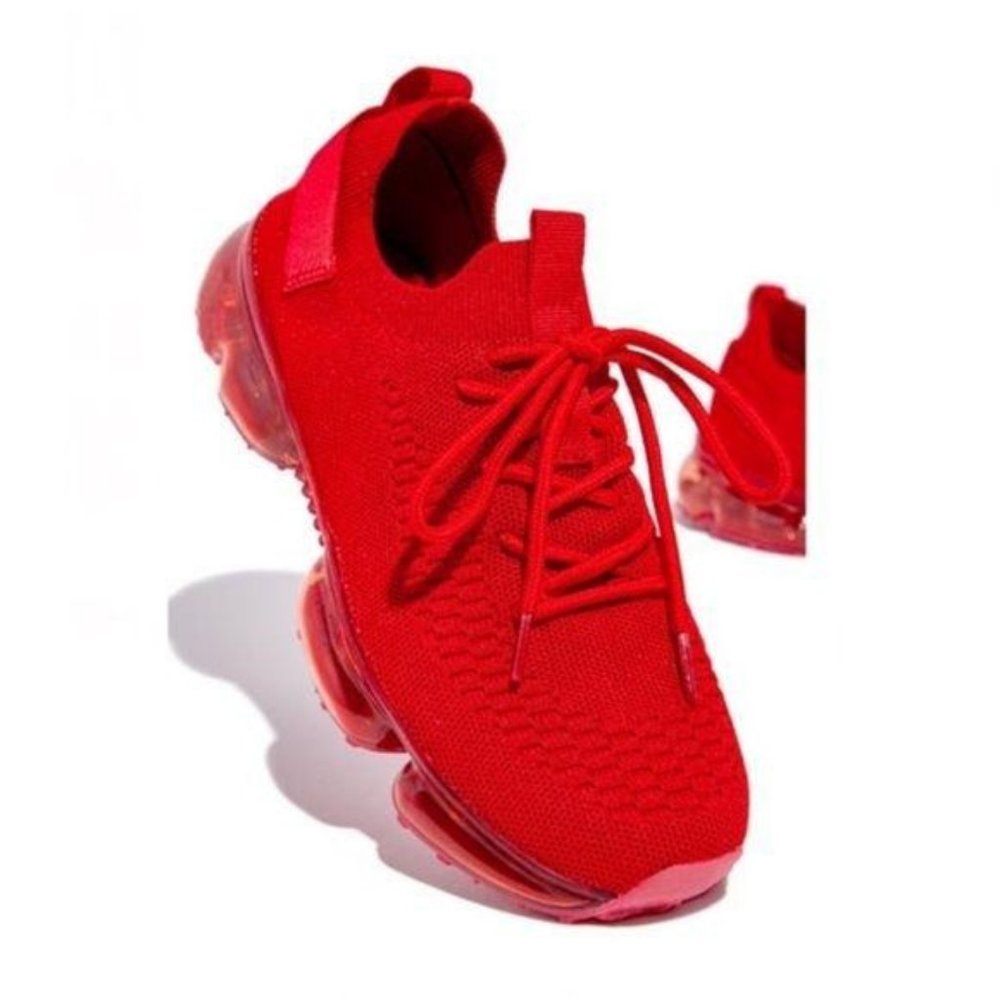 !! NEW !! Slip On Flyknit Sneakers in Red - Picture 5 of 10